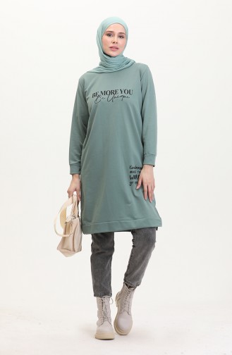 Printed Sweatshirt 0540-04 Almond Green 0540-04