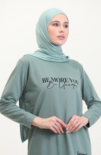 Printed Sweatshirt 0540-04 Almond Green 0540-04