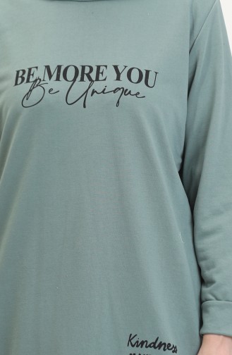 Printed Sweatshirt 0540-04 Almond Green 0540-04
