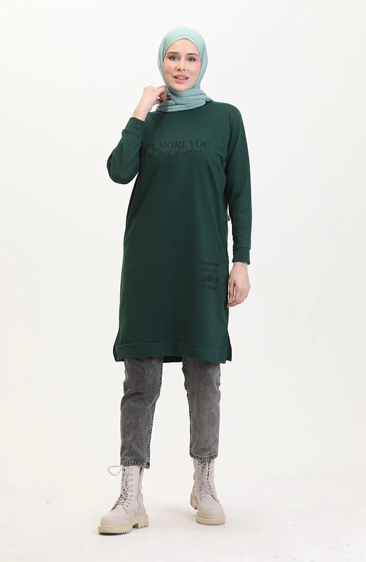 Sweat Imprimé 0540-05 Vert Emeraude 0540-05
