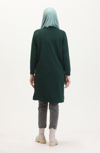 Bedrukt Sweatshirt 0540-05 Smaragdgroen 0540-05