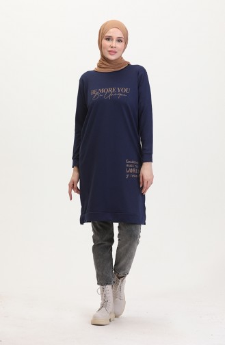 Sweatshirt Met Print 0540-06 Marineblauw 0540-06