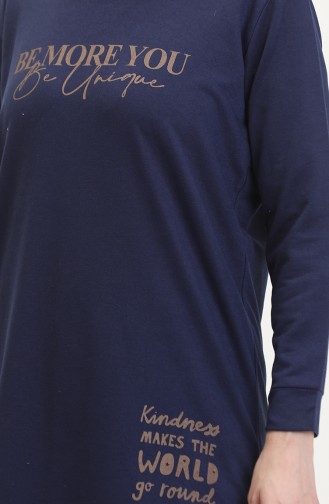 Sweatshirt Met Print 0540-06 Marineblauw 0540-06