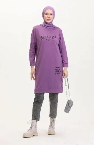 Printed Sweatshirt 0540-07 Lilac 0540-07