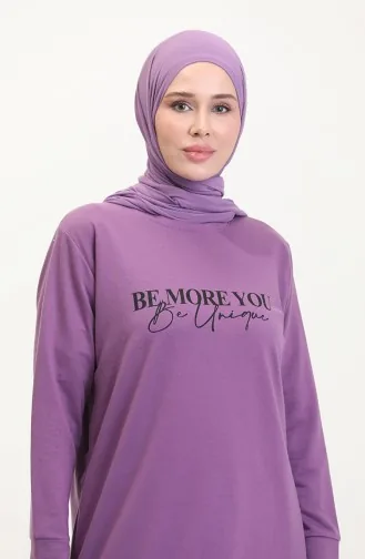 Printed Sweatshirt 0540-07 Lilac 0540-07