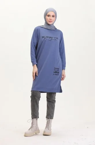 Printed Sweatshirt 0540-08 Indigo 0540-08