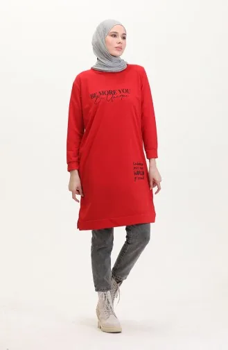 Sweatshirt Met Print 0540-10 Rood 0540-10