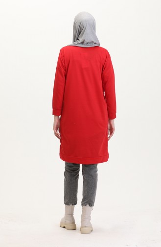 Printed Sweatshirt 0540-10 Red 0540-10