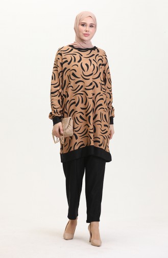 Tunic Trousers Double Suit 0545-03 Milk Coffee 0545-03