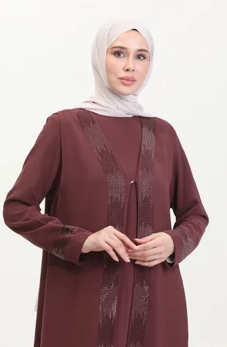 Ensemble Deux Pièces Robe Gilet Grande Taille 6140-01 Carreau 6140-01