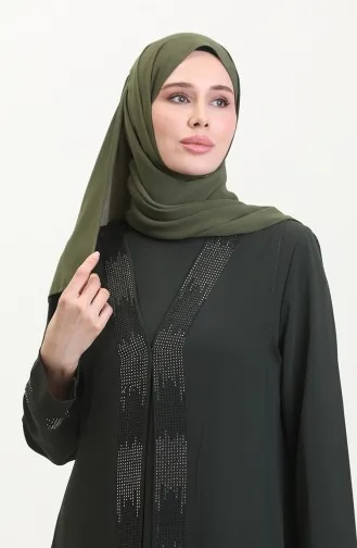 Plus Size Dress Vest Two Piece Suit 6140-06 Khaki 6140-06