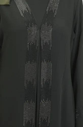 Plus Size Dress Vest Two Piece Suit 6140-06 Khaki 6140-06