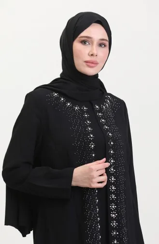 طقم مزدوج مرصع بالأحجار 6200-02 لون أسود 6200-02