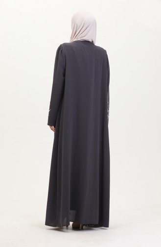 Ensemble Deux Pièces Robe Gilet Pierre Grande Taille 6216-01 Gris 6216-01
