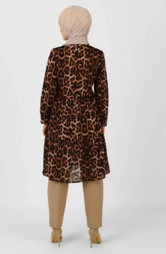 Tuniek Met Luipaardmotief 0701-04 Bruin 0701-04