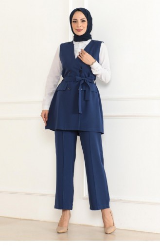 Costume Double Détail Ceinture Indigo 19232 15356