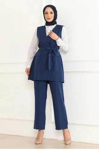 Costume Double Détail Ceinture Indigo 19232 15356
