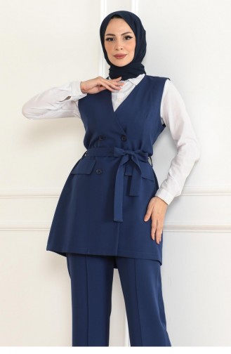 Costume Double Détail Ceinture Indigo 19232 15356