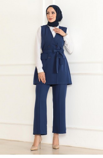 Costume Double Détail Ceinture Indigo 19232 15356