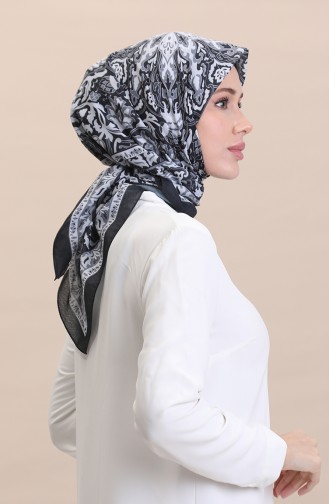 إيشارب سوفت منقوش 90180-05 أسود رمادي 90180-05