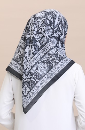 إيشارب سوفت منقوش 90180-05 أسود رمادي 90180-05