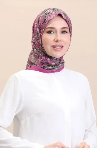 Ethnic Pattern Soft Scarf 90180-06 Fuchsia 90180-06