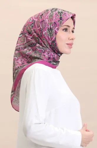 Ethnic Pattern Soft Scarf 90180-06 Fuchsia 90180-06