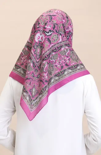 Ethnic Pattern Soft Scarf 90180-06 Fuchsia 90180-06