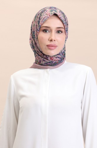 Etnik Desen Soft Eşarp 90180-09 Gül Kurusu