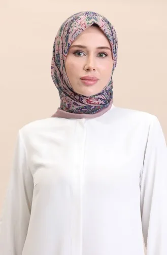 Etnik Desen Soft Eşarp 90180-09 Gül Kurusu