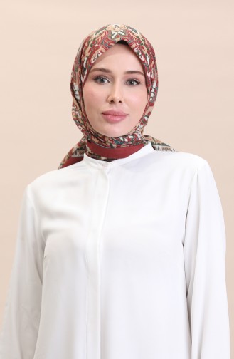 Ethnic Pattern Soft Scarf 90180-12 Claret Red 90180-12