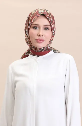 Ethnic Pattern Soft Scarf 90180-12 Claret Red 90180-12