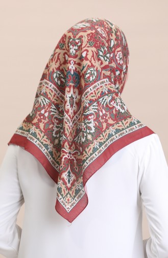 Ethnic Pattern Soft Scarf 90180-12 Claret Red 90180-12