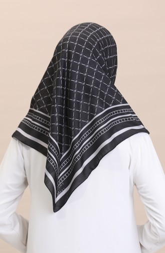 Weicher Baumwollschal 19091-02 Schwarz Grau 19091-02
