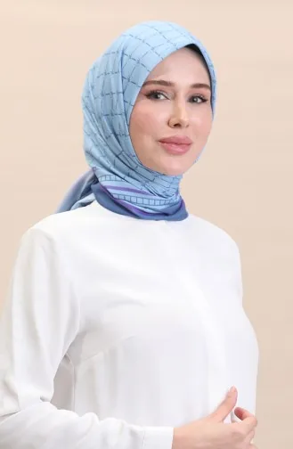 Soft Cotton Scarf 19091-05 İndigo Jean Blue 19091-05