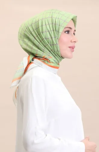 Soft Cotton Scarf 19091-08 Oil Green Purple 19091-08