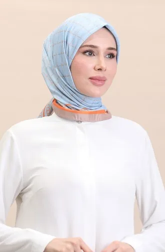 Weicher Baumwollschal 19091-12 Nerz Baby Blau 19091-12