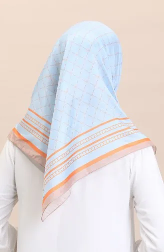 Weicher Baumwollschal 19091-12 Nerz Baby Blau 19091-12