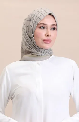 Zachte Katoenen Sjaal 19091-22 Beige Gerookt 19091-22