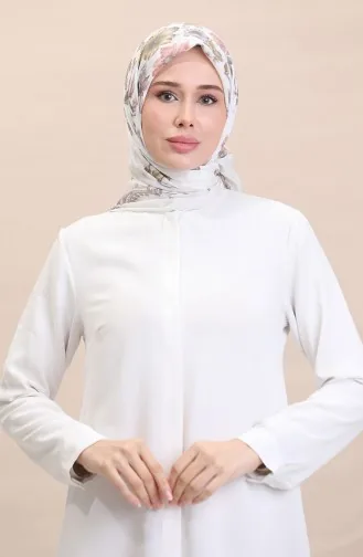 Écharpe à Motifs CVS-01 Marron Crème 01