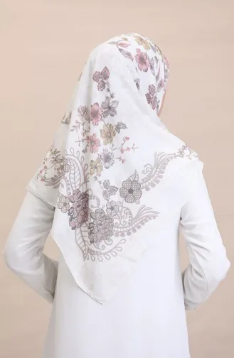 Écharpe à Motifs CVS-01 Marron Crème 01