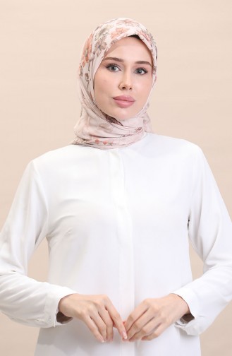 Patterned Scarf CVS-03 Powder Peach Color 03