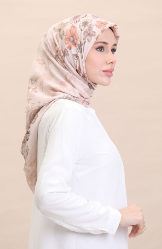 Patterned Scarf CVS-03 Powder Peach Color 03