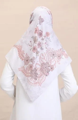 Desenli Eşarp CVS-04 Gri Kiremit