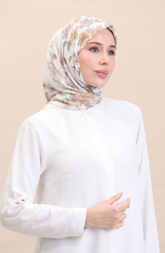Patterned Scarf CVS-06 Cream Beige 06