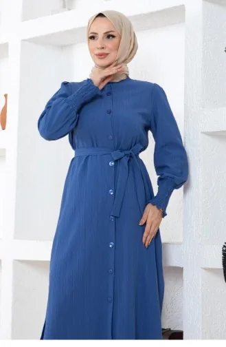 Gedetailleerd Pak Met Split Indigo 19233 15361