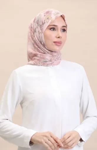 Desenli Eşarp CVS-08 Pembe