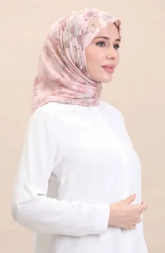 Desenli Eşarp CVS-08 Pembe