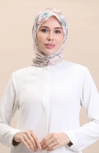 Gemusterter Schal CVS-12 Yavruağzı Türkis 12