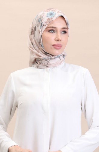 Gemusterter Schal CVS-12 Yavruağzı Türkis 12